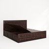 Picture of Diamond Solid Wood King Size Box Storage Bed In Dark Walnut Finish