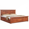 Picture of Madhvi Solid Wood King Size Drawer Storage Bed In Honey Oak Finish