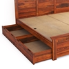 Picture of Madhvi Solid Wood King Size Drawer Storage Bed In Honey Oak Finish