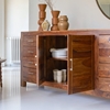 Picture of Rossen Solid Sheesham Wood Sideboard with 2 Door 8 Drawer in Provincial Teak Finish