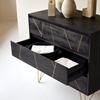 Picture of Toriri Solid Mango Wood Chest Of Drawers In Rustic Black Finish