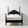 Picture of Tiana Solid Wood , Non Storage Bed In Black Finish