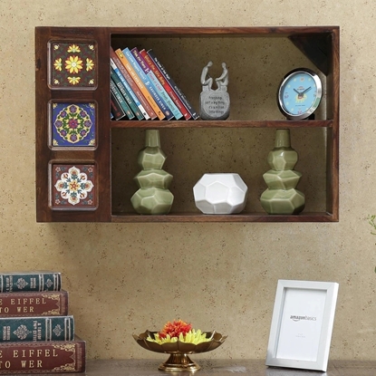 Picture of Siramika Solid Wood Book Shelf/Wall Shelf